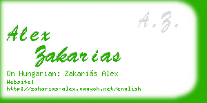 alex zakarias business card